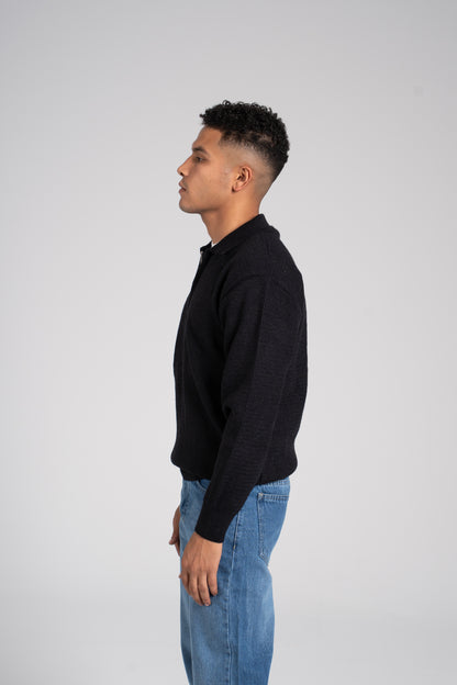 Zigzag Pattern Half Zipper Pullover - بلوفر بنصف سحاب بنمط متعرج