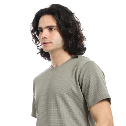 Textured Cotton T-Shirt & Shorts Set