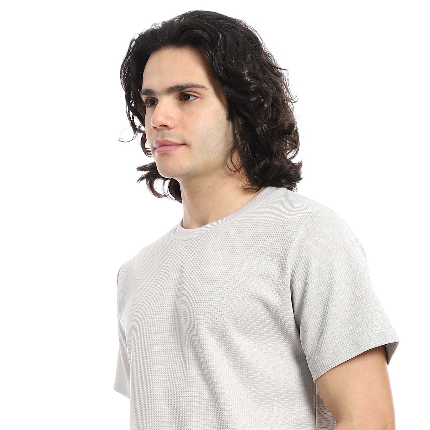 Textured Cotton T-Shirt & Shorts Set