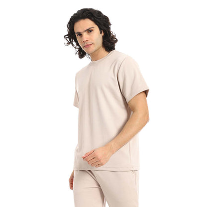 Textured Fabric T-Shirt & Pants Set