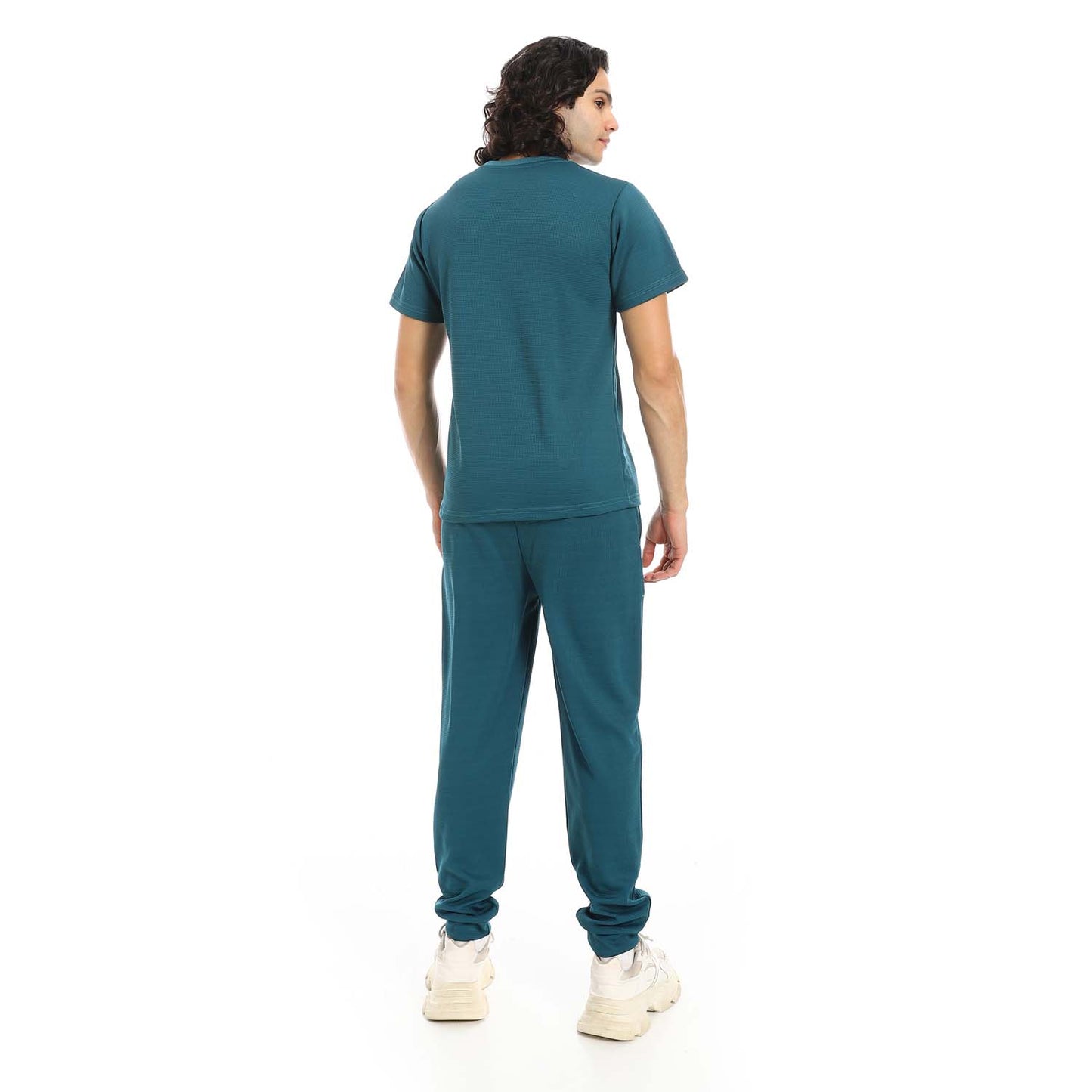 Textured Fabric T-Shirt & Pants Set