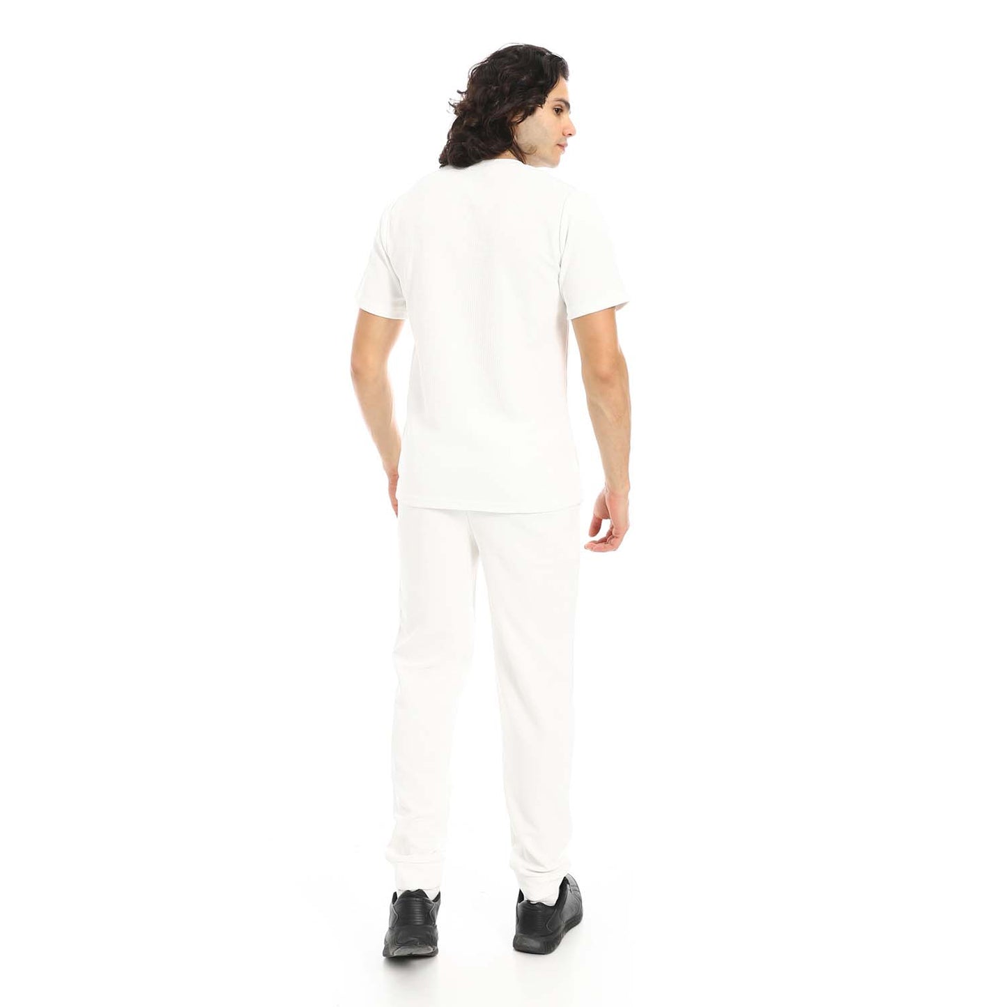 Textured Fabric T-Shirt & Pants Set