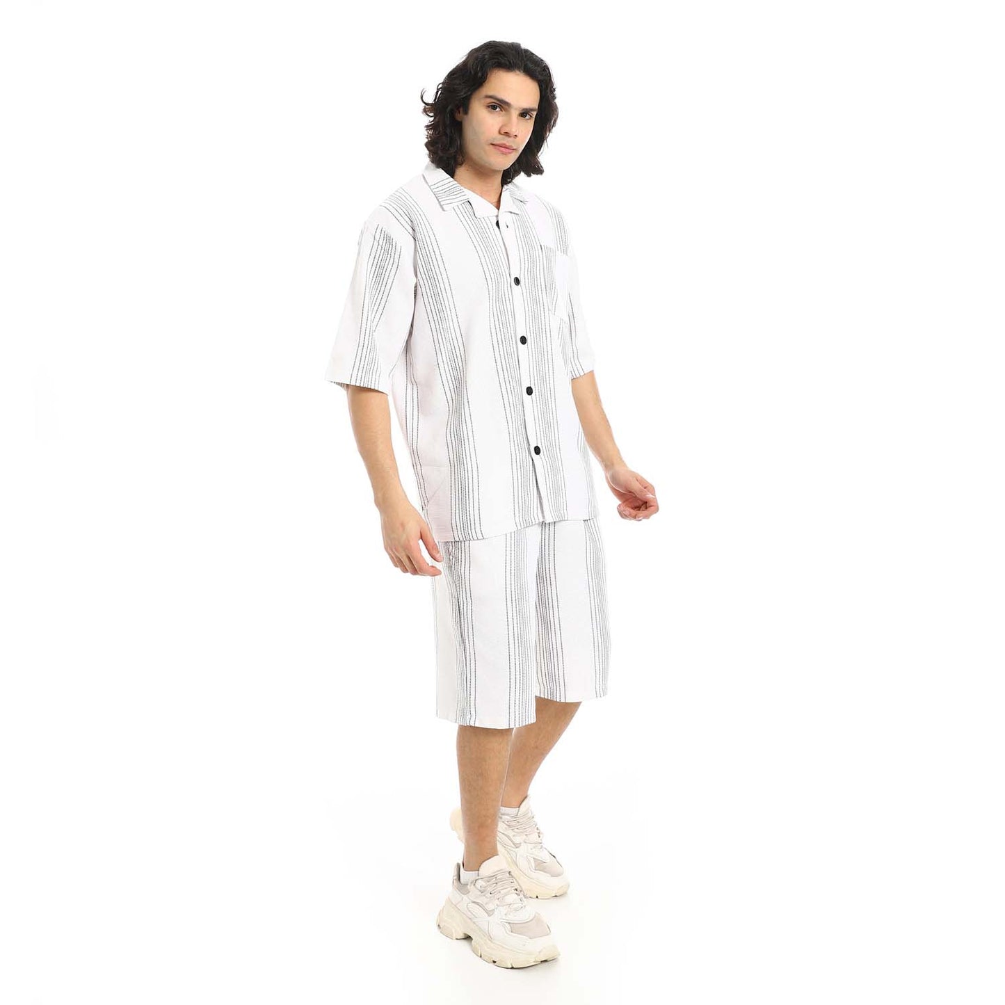 Striped Shirt & Short Set