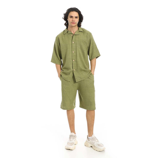 Plain Shirt & Short Set