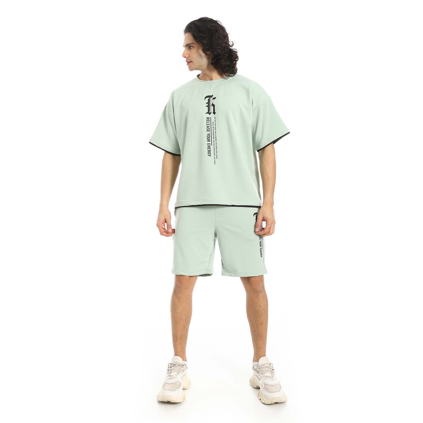 Printed T-Shirt & Shorts Set