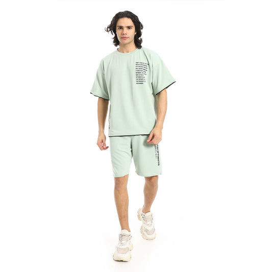 Printed T-Shirt & Shorts Set