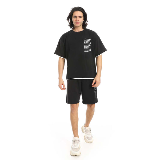 Printed T-Shirt & Shorts Set