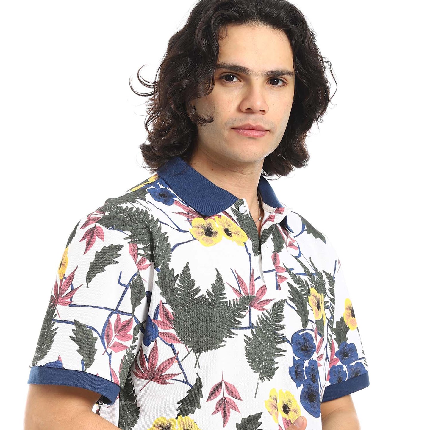 Printed Regular Fit Polo Shirt - تي شيرت بولو مطبوع بقصة عادية