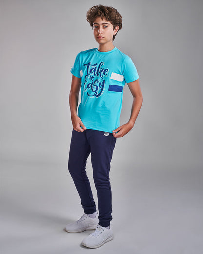 Sportive Sweatpants with Drawstring for Boys