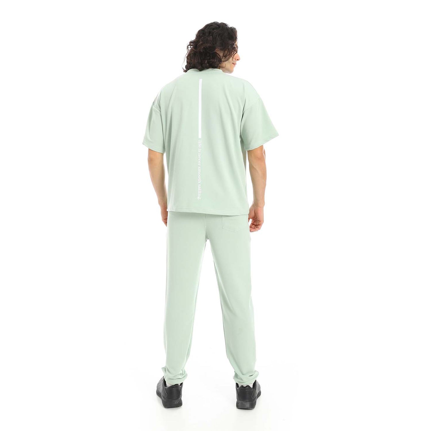 Back Printed T-Shirt & Pants Set