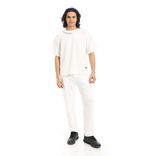 Back Printed T-Shirt & Pants Set