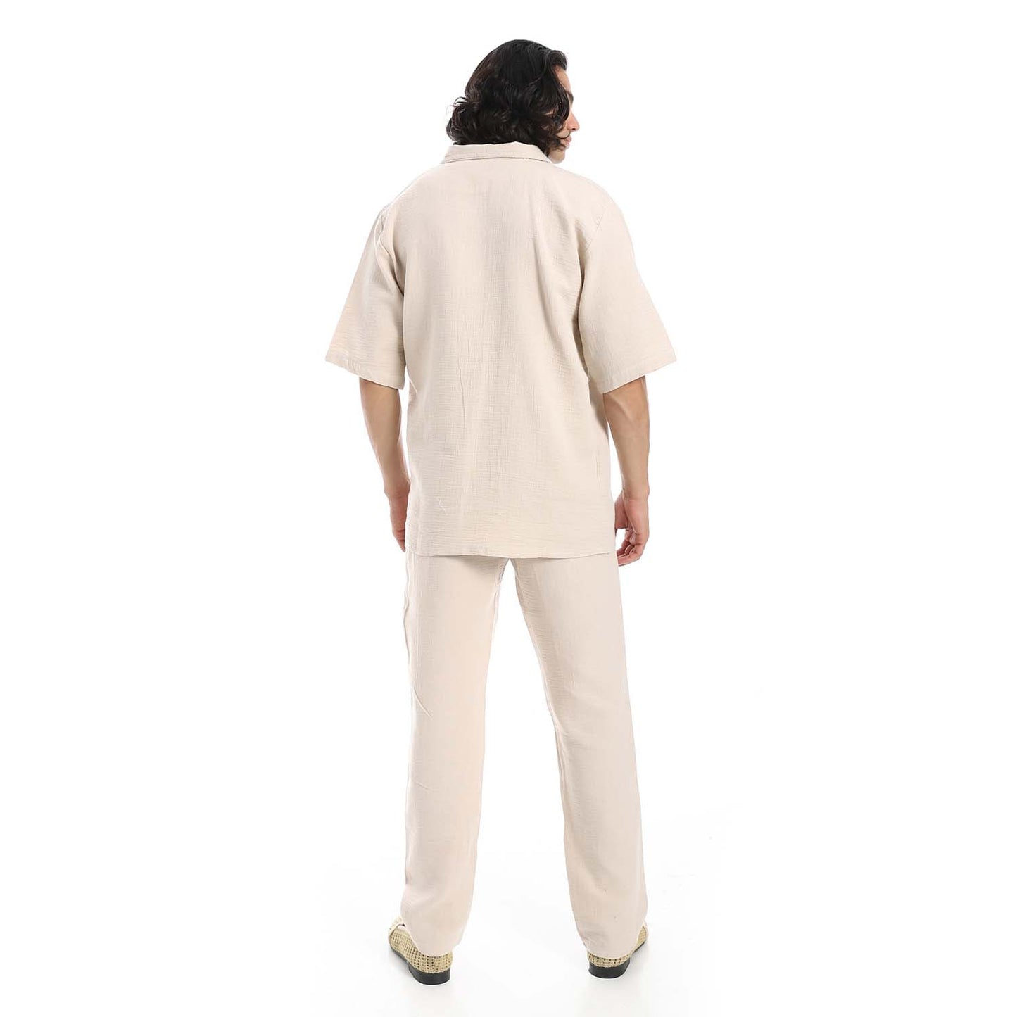 Heavy Linen Shirt & Pant Set - طقم كتان ثقيل مكون من قميص وبنطلون