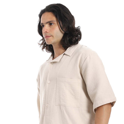 Heavy Linen Shirt & Pant Set - طقم كتان ثقيل مكون من قميص وبنطلون