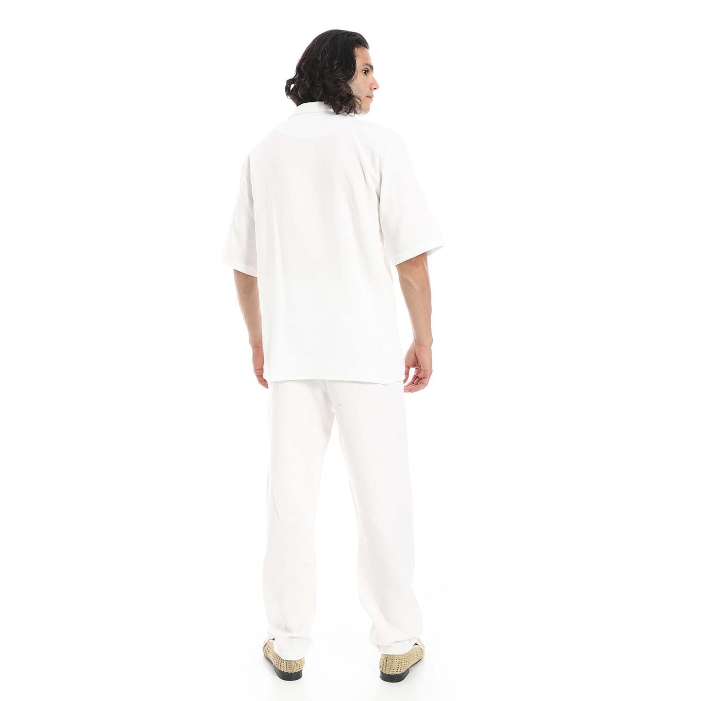Heavy Linen Shirt & Pant Set - طقم كتان ثقيل مكون من قميص وبنطلون