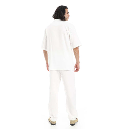 Heavy Linen Shirt & Pant Set - طقم كتان ثقيل مكون من قميص وبنطلون