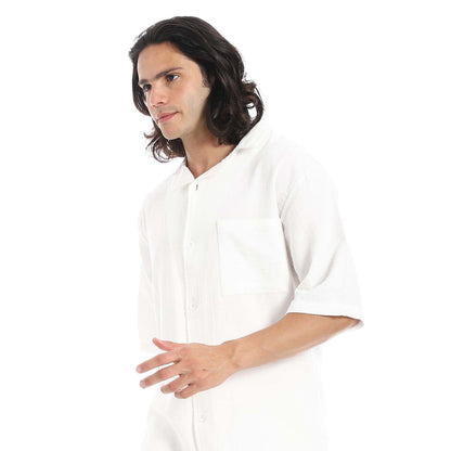 Heavy Linen Shirt & Pant Set - طقم كتان ثقيل مكون من قميص وبنطلون