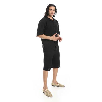 Heavy Linen Shirt & Short Active Set