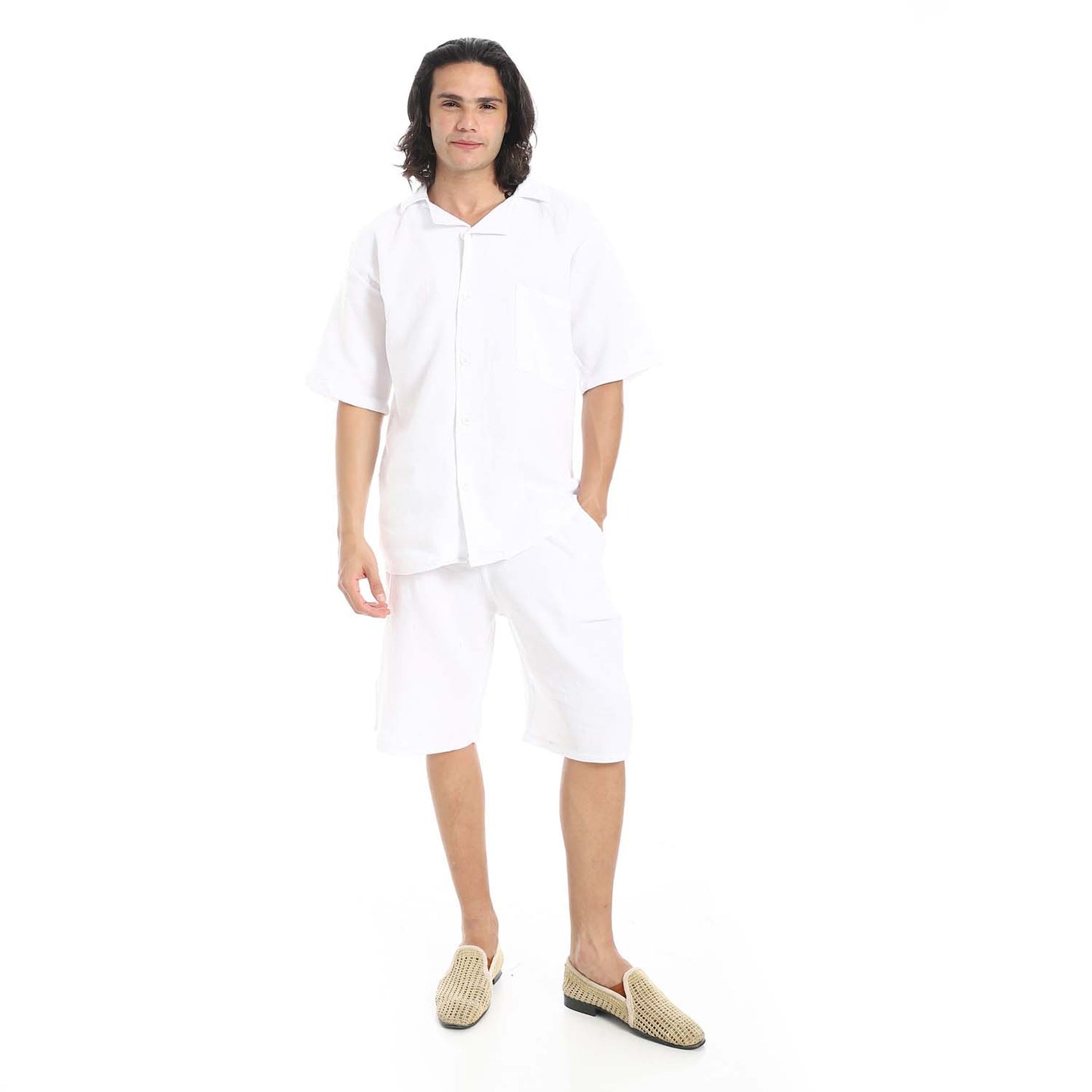 Heavy Linen Shirt & Short Active Set