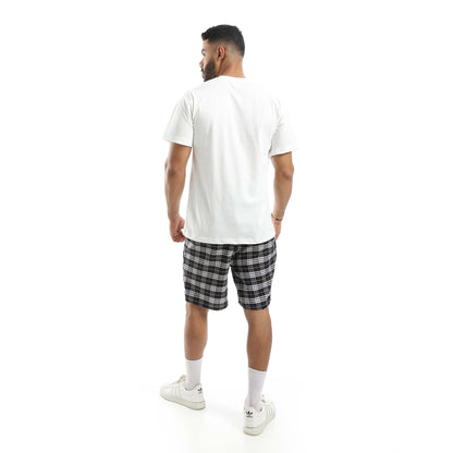 T-shirt & Checkered Short Pajama