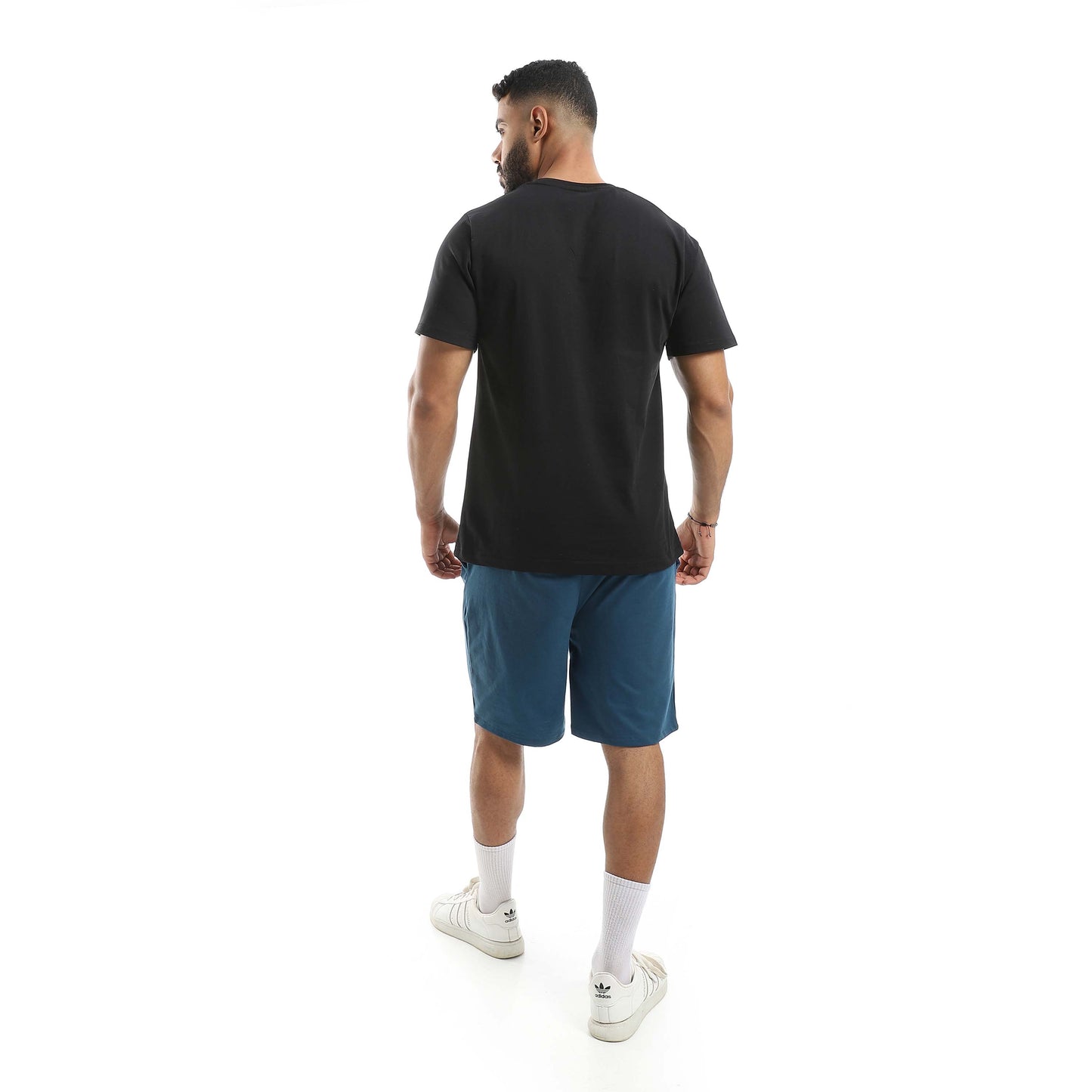 Solid T-shirt & Short Pajama - بيجامة مكونة من تي شيرت وشورت سادة