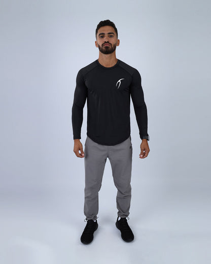 Black Long Sleeve Running T-shirt