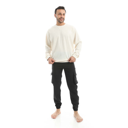 Set Of Sweatshirt And Baggy Elastic Pants