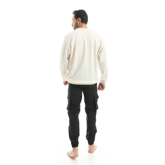 Set Of Sweatshirt And Baggy Elastic Pants