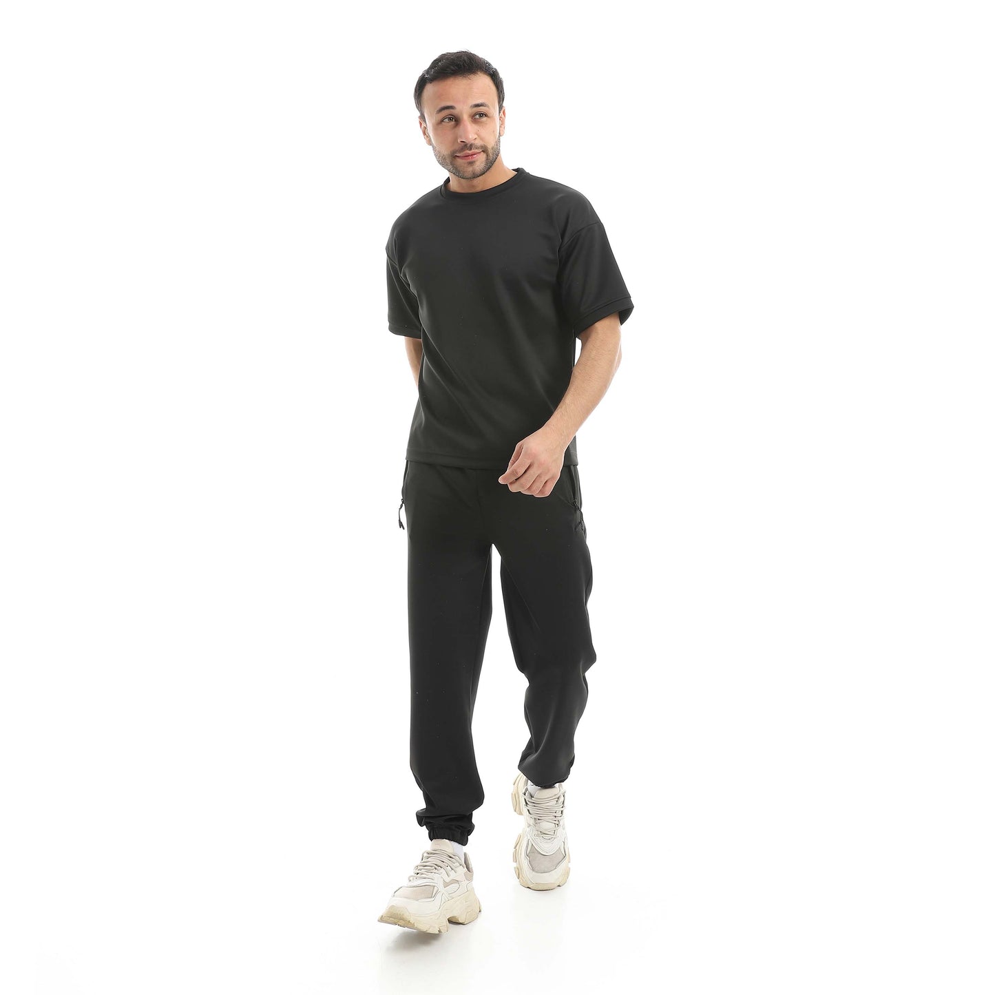 Set Of Oversize Bracelet T-Shirt And Zipper Pants