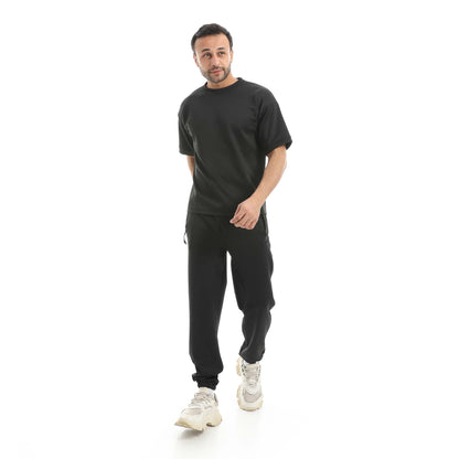 Set Of Oversize Bracelet T-Shirt And Zipper Pants