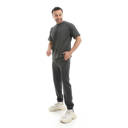 Set Of Oversize Bracelet T-Shirt And Zipper Pants