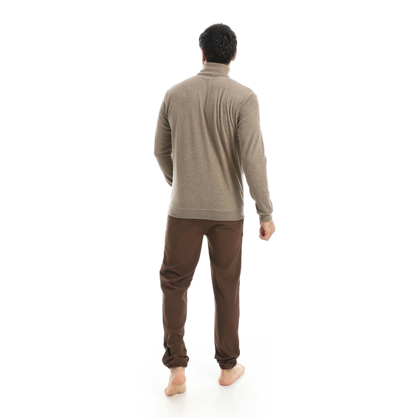 Half Zipper Pajama with Knitted Pants