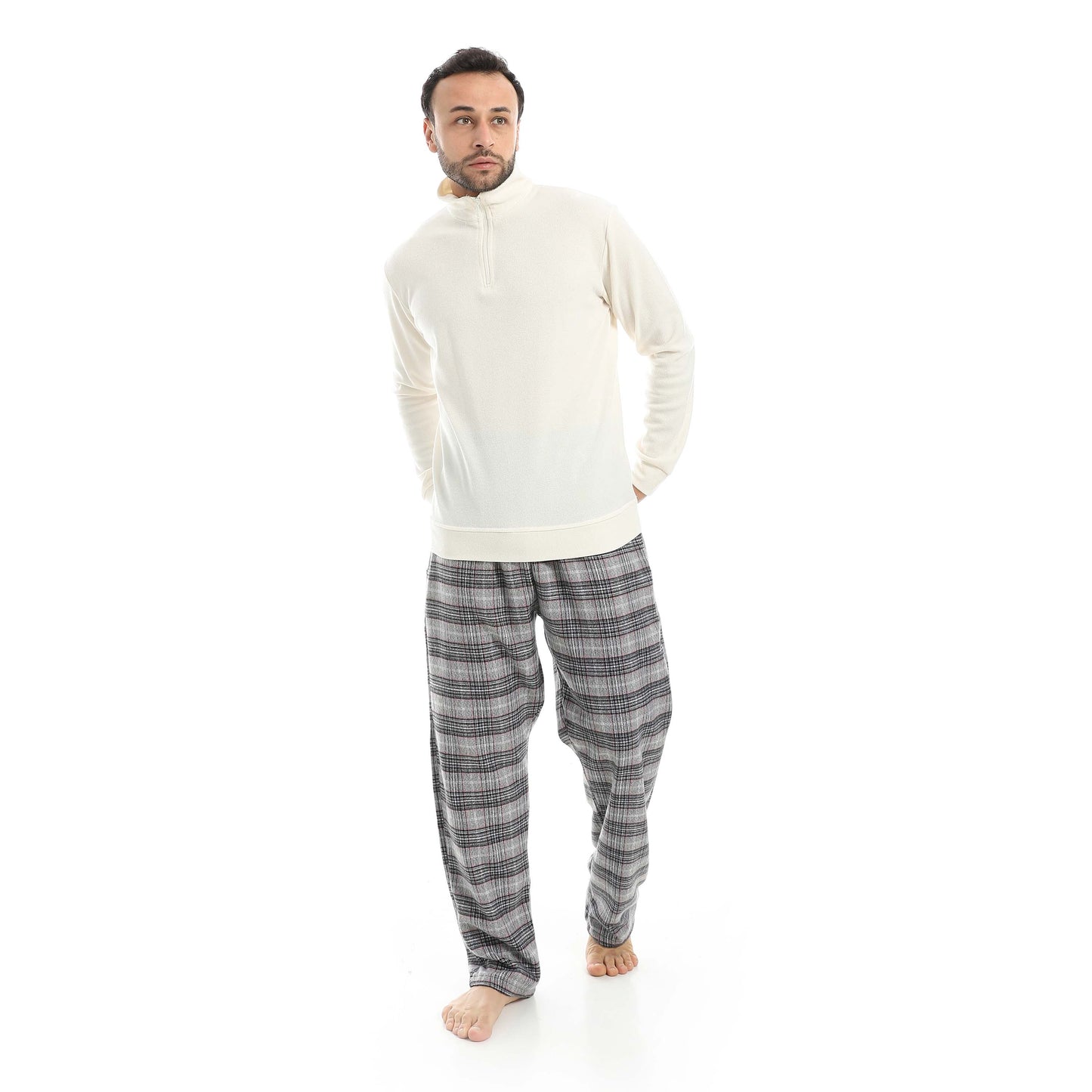 High Neck Pajama with Checked Pants