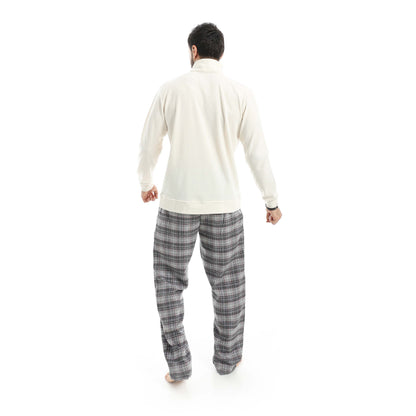 High Neck Pajama with Checked Pants