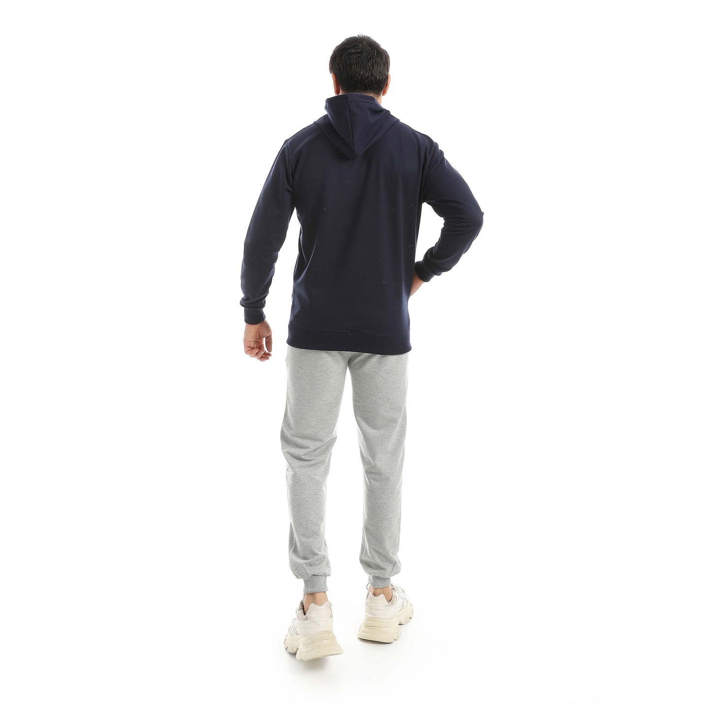Navy Casual Set of Zip-up Hoodie & Jogger