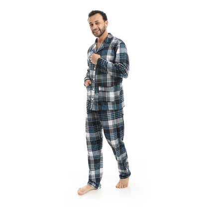 Turquoise Classic Checkered Pajama