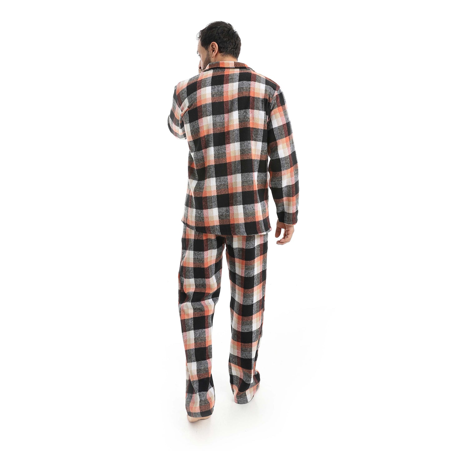 Orange & Black Classic Checkered Pajama