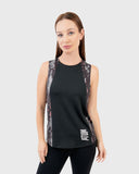 ATUM| Marble Printed Women's Top - Black