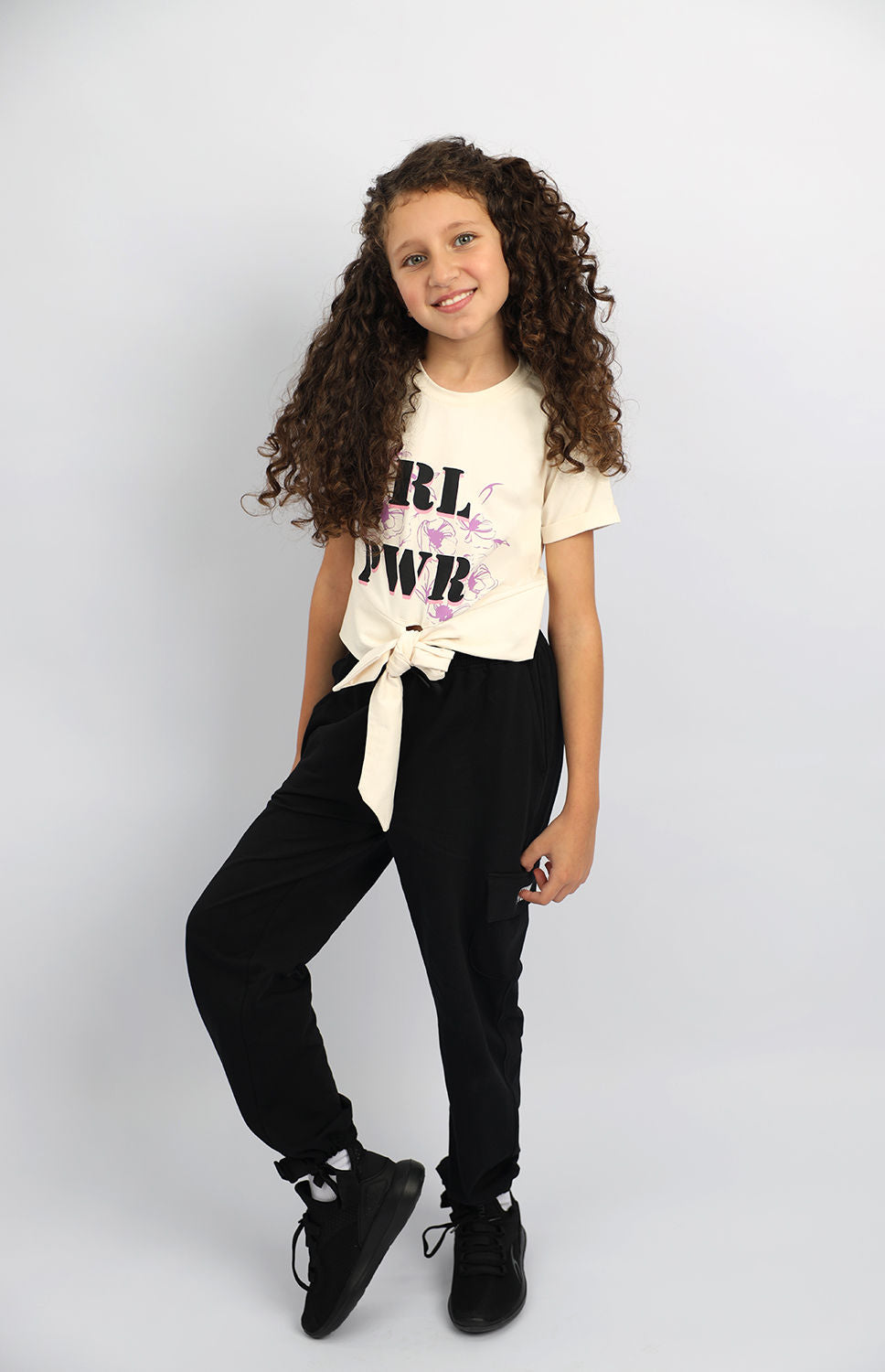 Atum Girl'S Power Tie T-Shirt