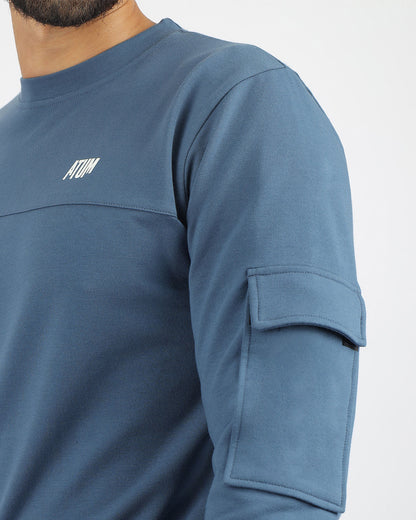 Steel Blue Long-Sleeve T-Shirt