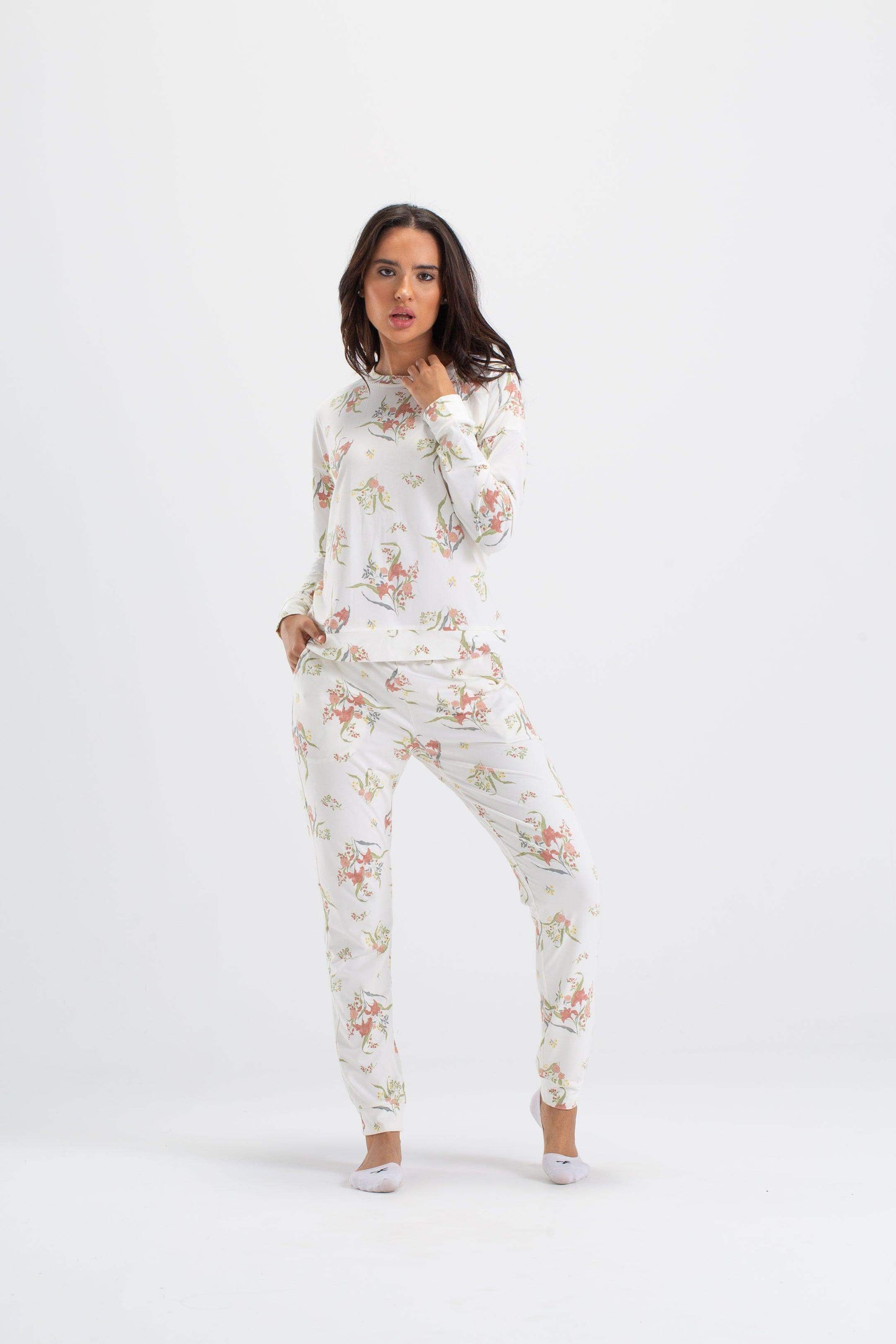 Carina All Over Floral Print Pyjama Set