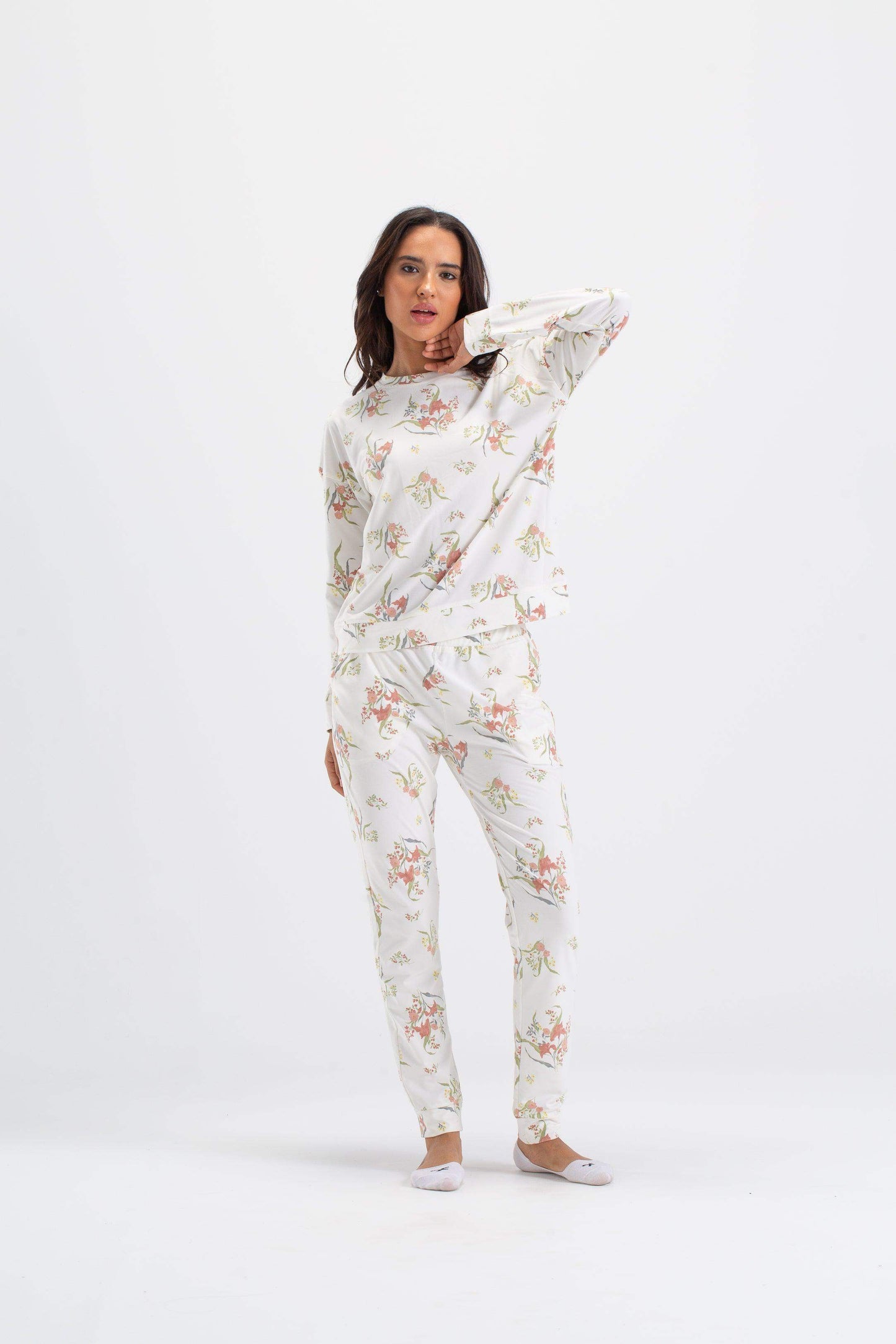 Carina All Over Floral Print Pyjama Set