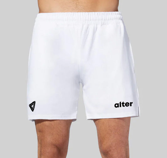 Alter White Basic Sports Short