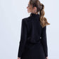 Carina Asymmetrical Black Pullover