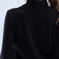 Carina Asymmetrical Black Pullover