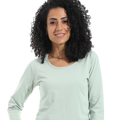 Single Lycra Wide Neck Basic Top