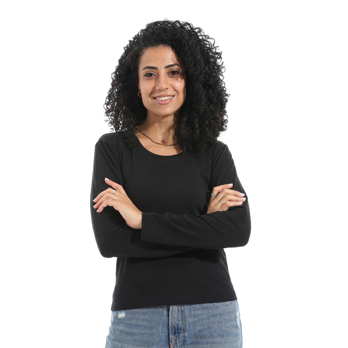 Single Lycra Wide Neck Basic Top