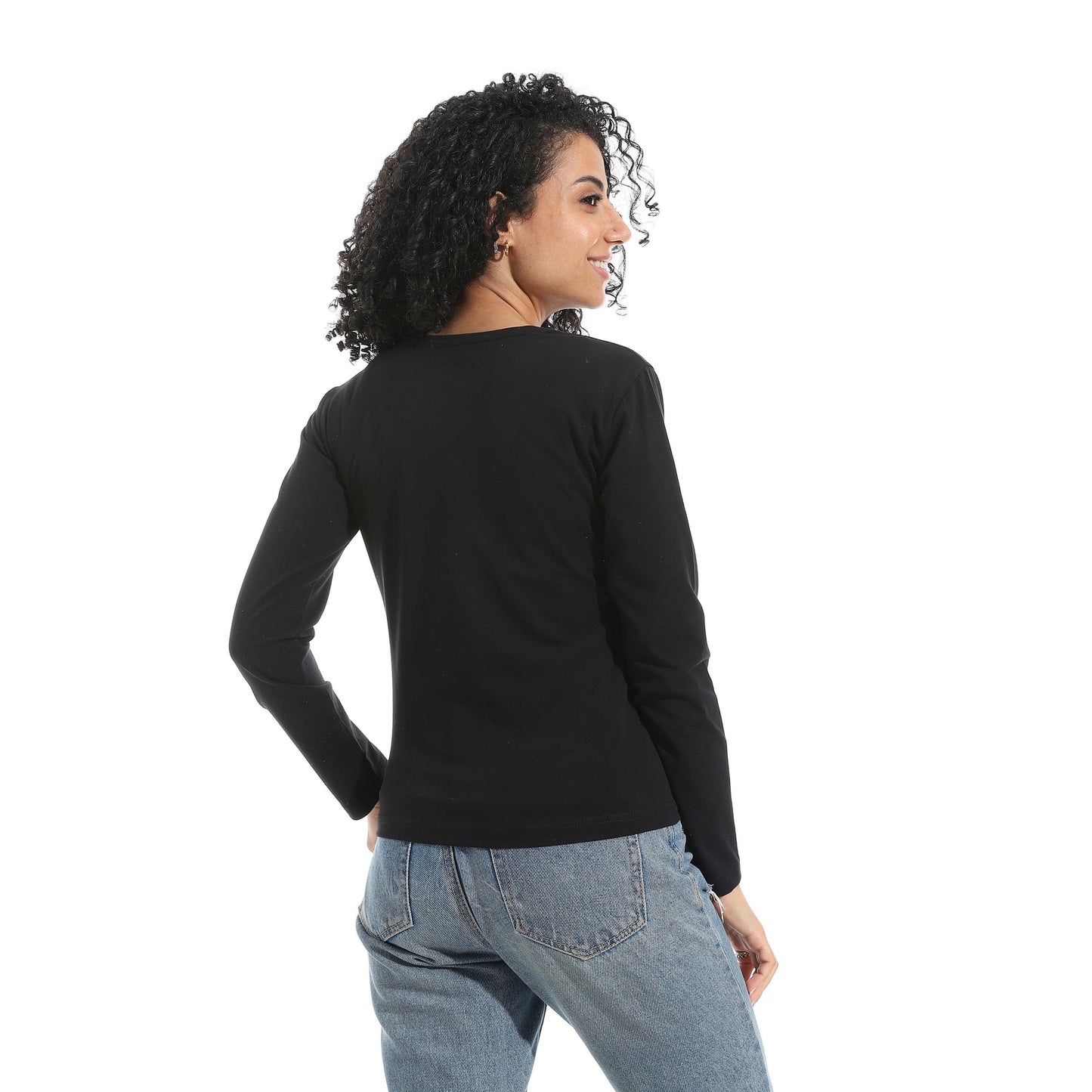 Single Lycra Wide Neck Basic Top