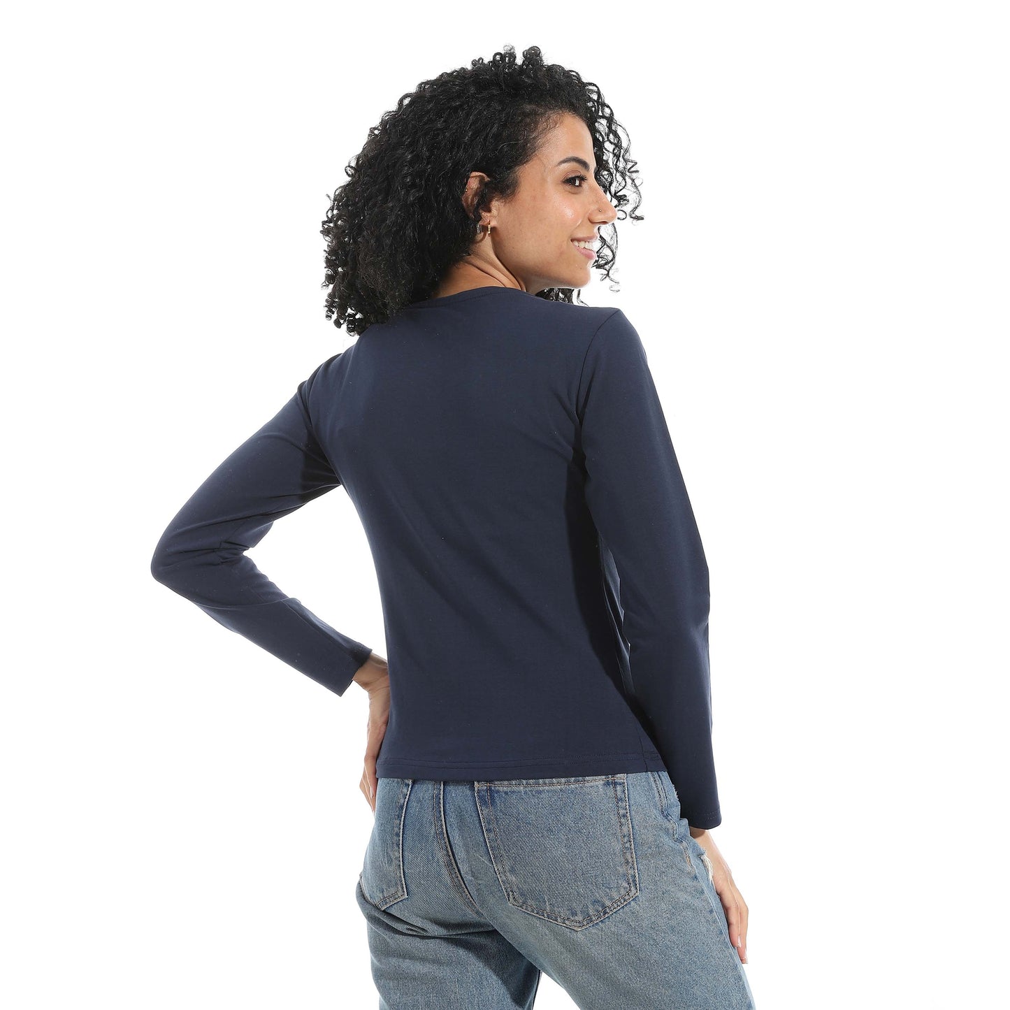 Single Lycra Wide Neck Basic Top