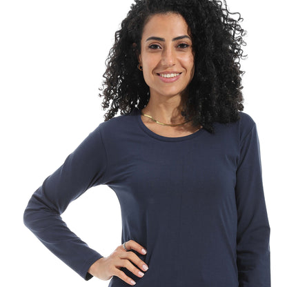 Single Lycra Wide Neck Basic Top