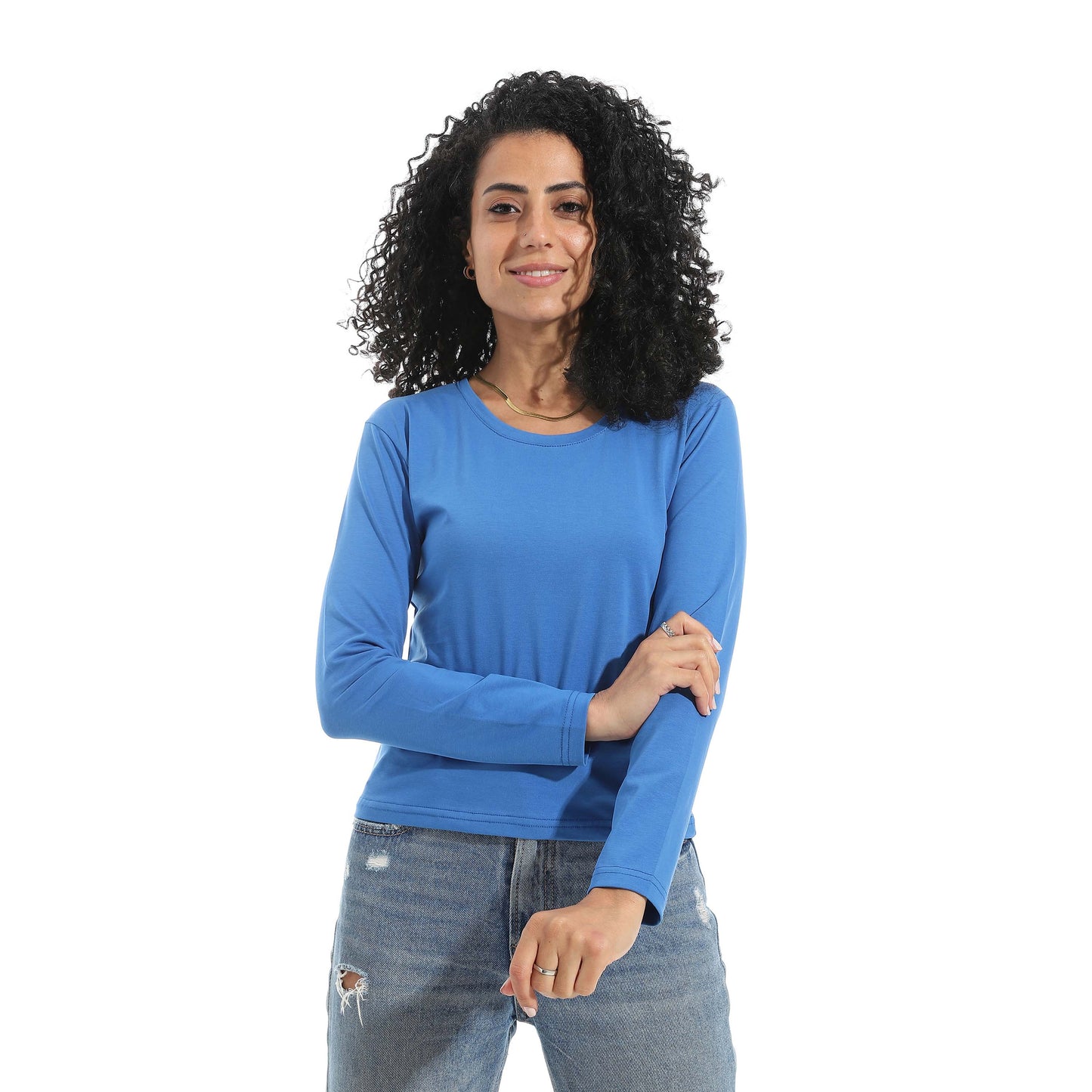 Single Lycra Wide Neck Basic Top